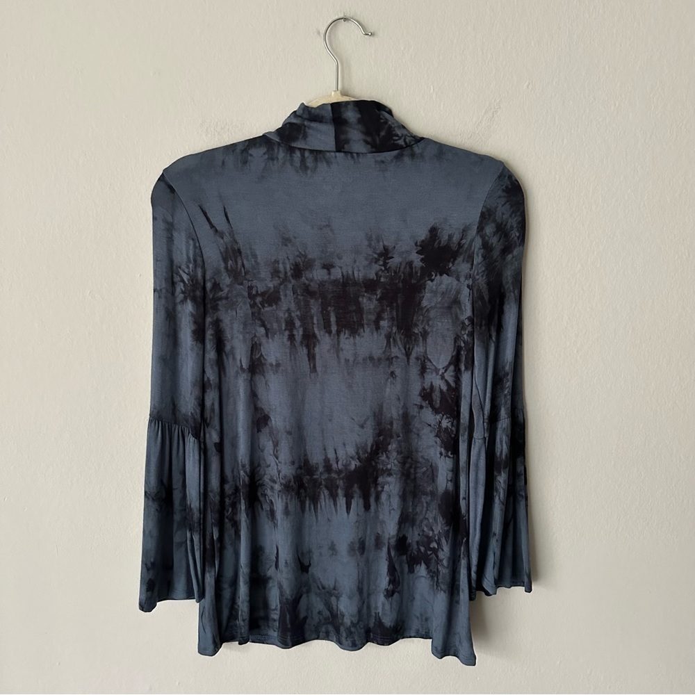 Soft Surroundings nerissa tie dye key hole long sleeve shirt Blue XS - Picture 5 of 10